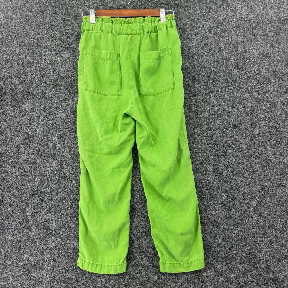 KUT from the Kloth Lime Green Lyocell Drawstring Paperbag Pants XS KB45601M